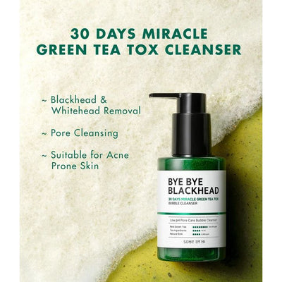 SOME BY MI - Bye Bye Blackhead 30 Days Miracle Green Tea Tox Bubble Cleanser - Minou & Lily