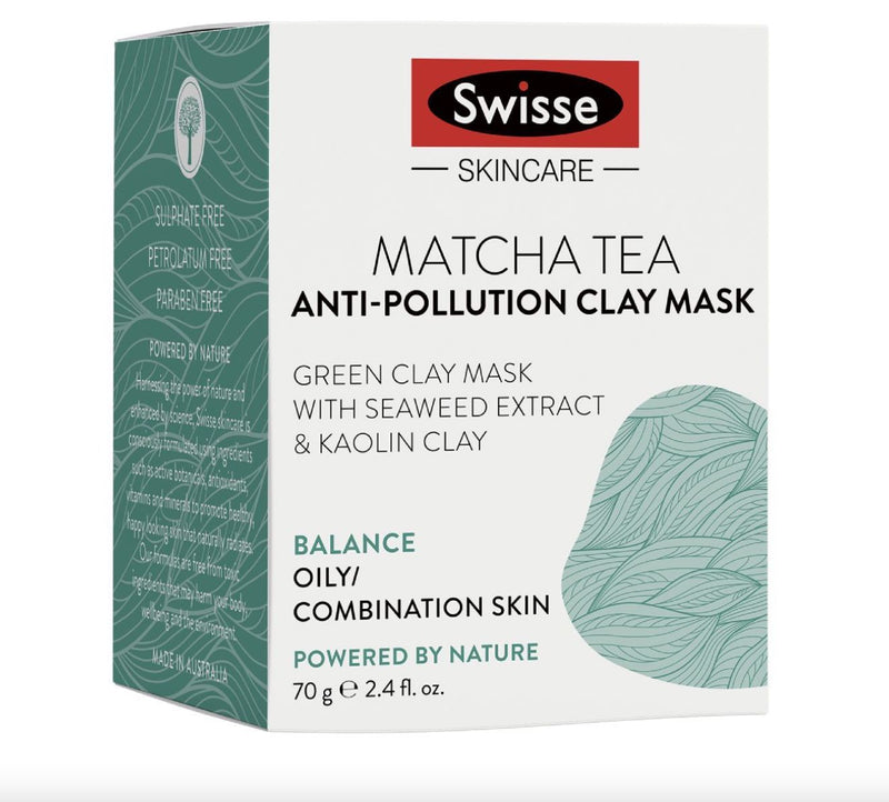 Swisse - Matcha Tea Anti-Pollution Clay Mask 70g - Minou & Lily